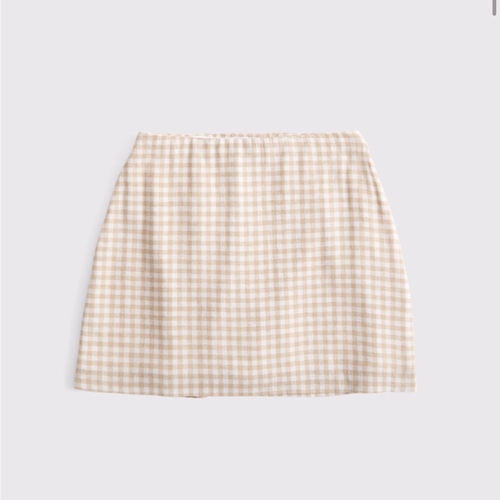 A&F curve love linen blend mini skort